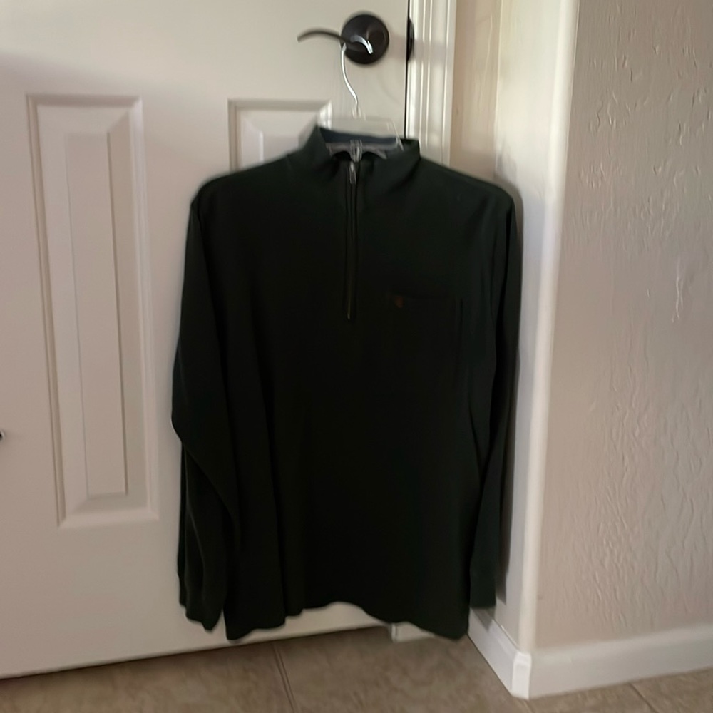 Criquet green pique cotton pullover green.